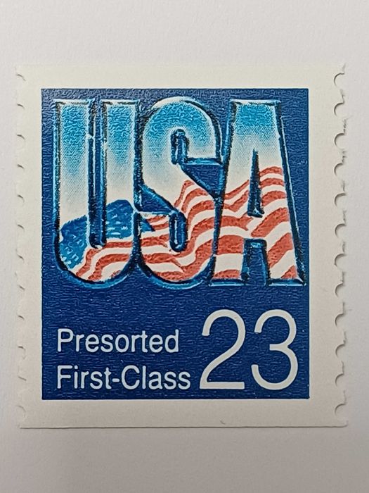 Filatelia - EUA - Presorted First-Class, "coil stamp", 1992