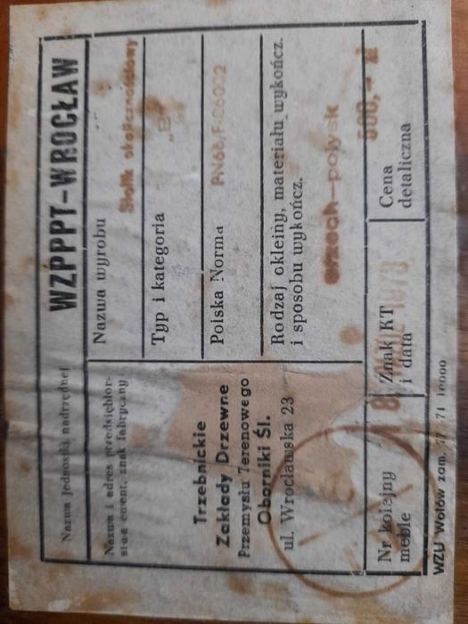Stolik patyczak PRL