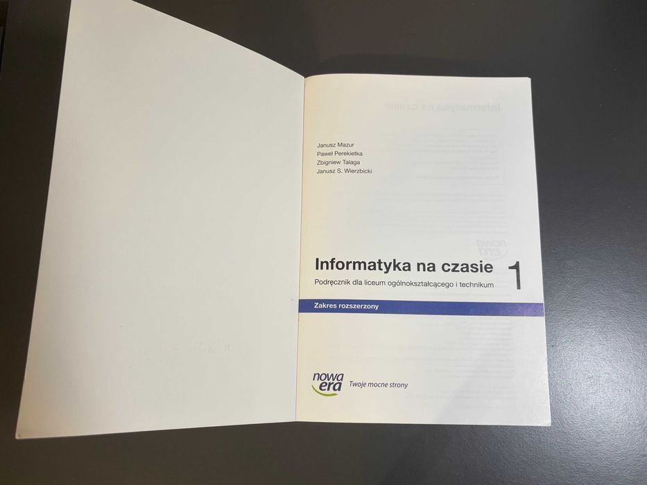 Informatyka na czasie 1 Zakres Rozszerzony Nowa Era