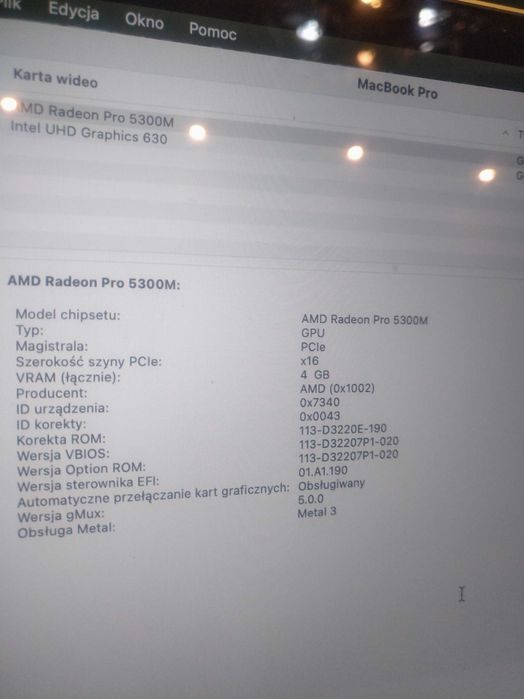 a2141 z i9  5300M  32gb ram 500ssd  płyta główna sprawna