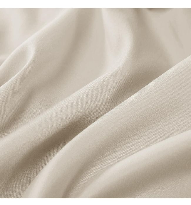 Zestaw 2 poszewek na poduszkę 40 x 70 cm 100% mikrofibra beżowe nowe