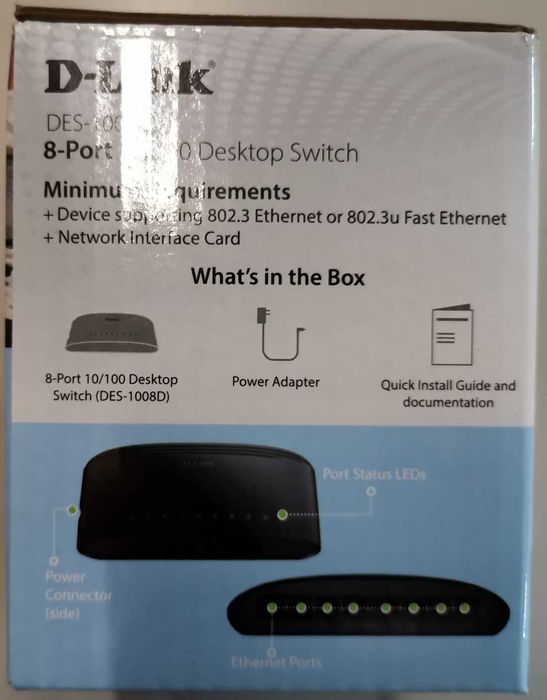 D-Link - Switch 8 Port 10/100 Desktop