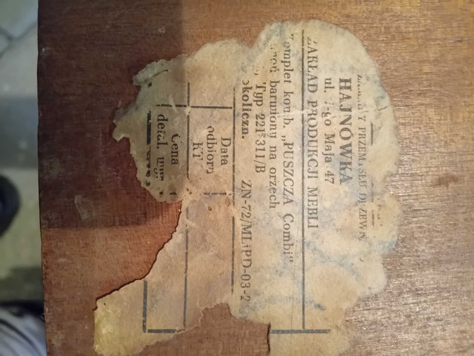 Ława  / Stolik kawowy PRL  /ZPD Hajnówka