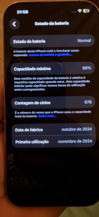iPhone 16 Pro 256GB | 88% Bateria | Tudo Funcional