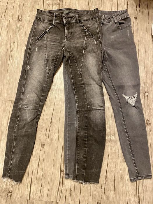 Zestaw dwóch par dżinsowych rurek ciemnych 36 Guess Papaya Petite