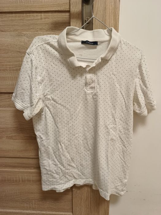 Męska bluzka polo w kropki w rozmiarze L