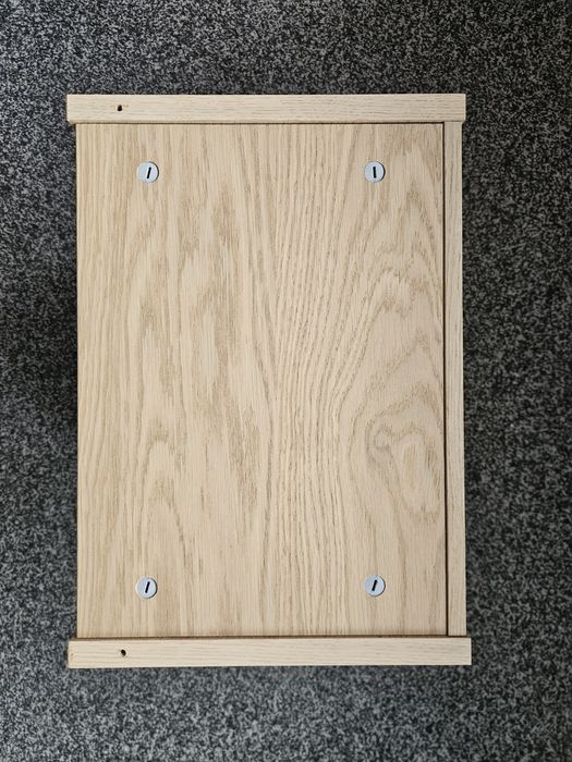 IKEA BILLY Nadstawka, okleina dębowa bejcowana na biało, 40x28x35 cm