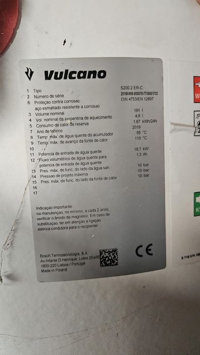 VULCANO Caldeira Solar S 200.2 ER C