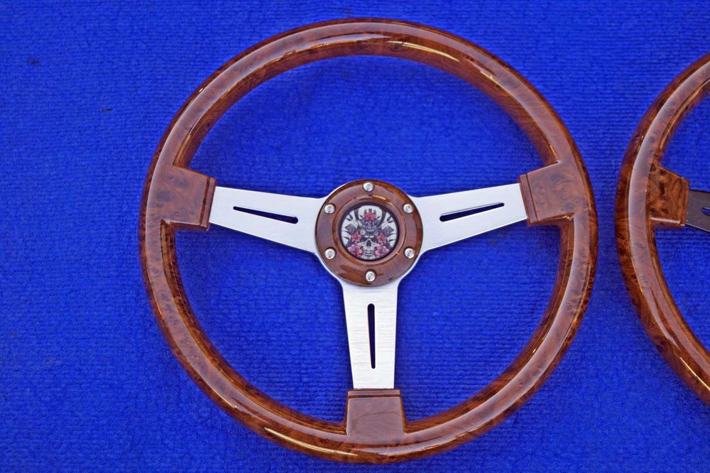 Руль ретро спортивный (под дерево) 350мм