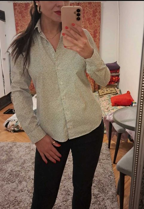 Szara koszula w centki Wólczanka rozm. S