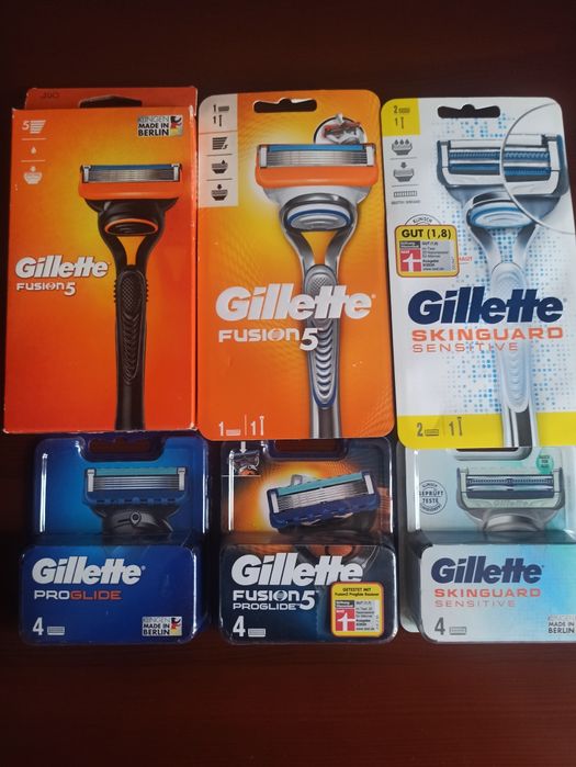 Картриджі та станки Gillette Fusion /Skinguar Sensitive