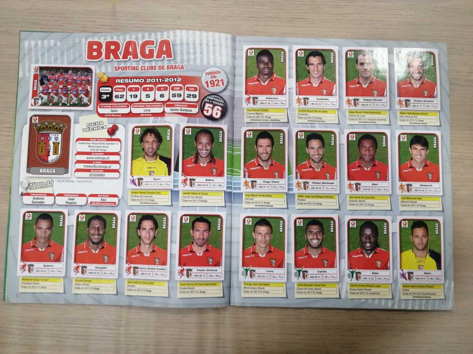 Caderneta Futebol 2012-13 - Panini [Incompleta]