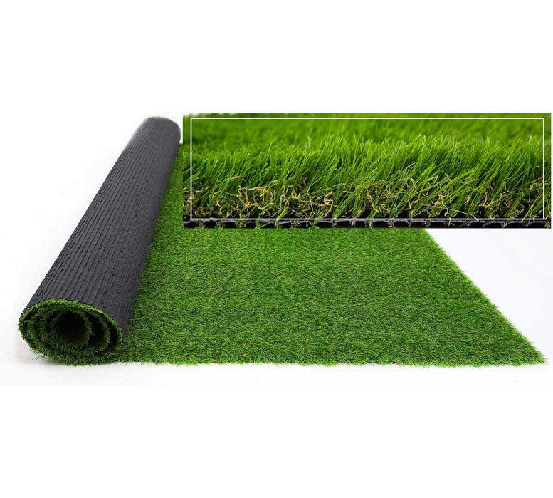 Sztuczna Trawa Zielona Wykładzina 2m x 1mb Miękki Trawnik 2m2