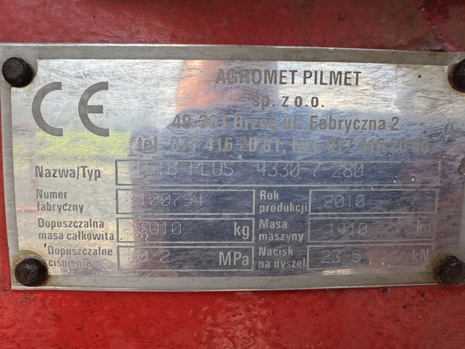 Opryskiwacz Pilmet 1618 bogata wersja. Belka 18m