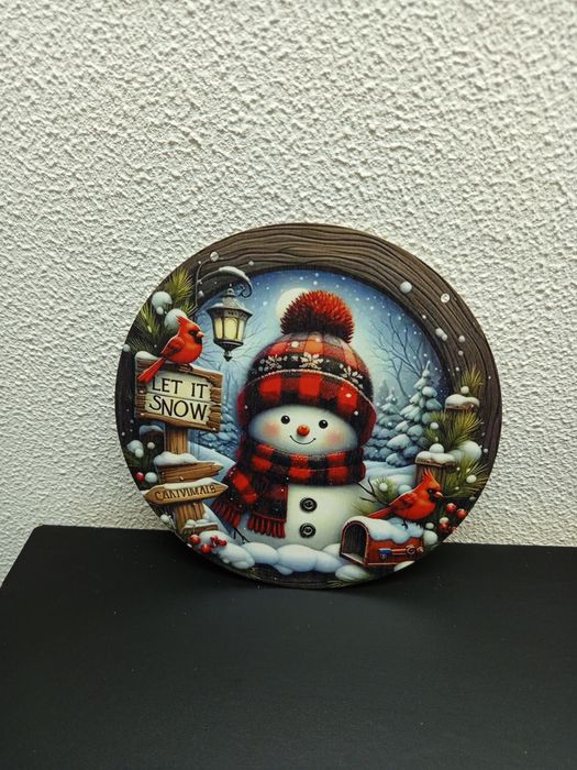 Placa decorativa de natal.