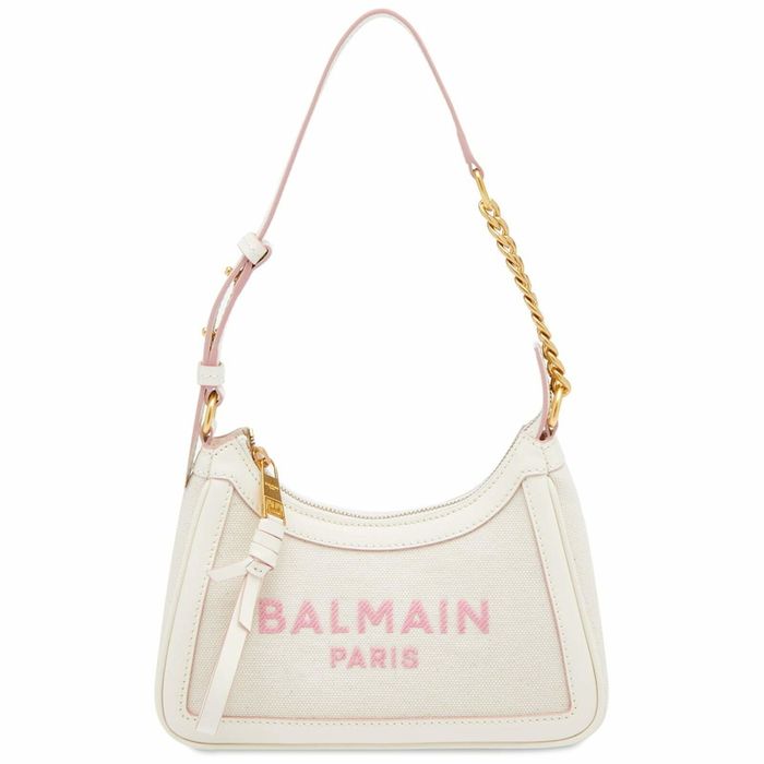 Сумка Balmain B-Army Logo Shoulder Bag in Cream