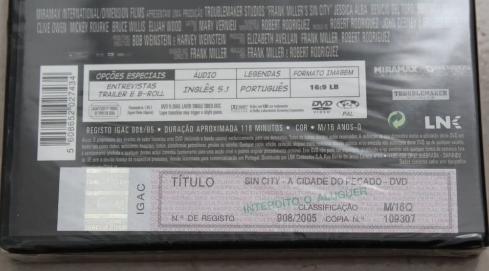 Filme DVD "Sin City - A Cidade do Pecado" (2005)