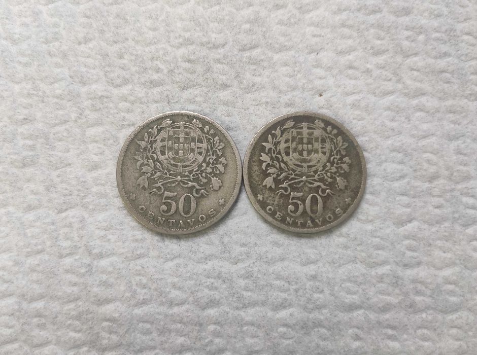 Conjunto moedas de 50 centavos 1935 e 1938 #3