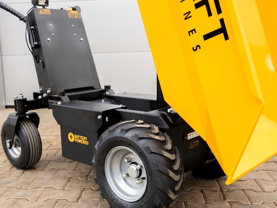 Elektryczne WOZIDŁO kołowe 500 kg NOWE 2025 Wysyp HYDRAULICZNY Wysyłka