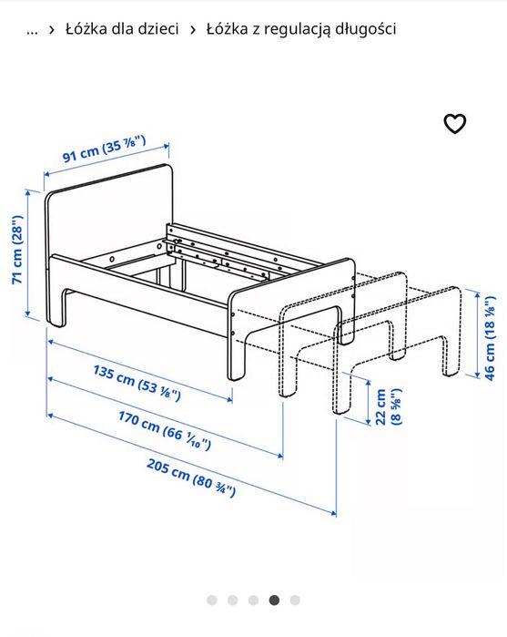 Łóżko dziecięce Ikea Slakt
