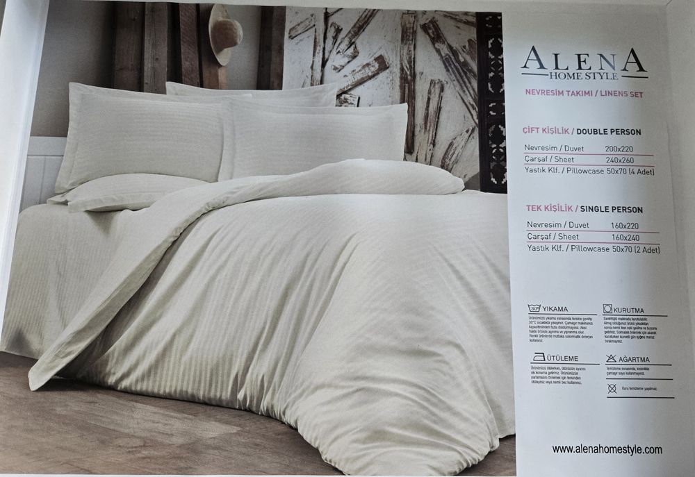 Satynowa pościel Alena Home Style – turecka, elegancka, 200×220 cm