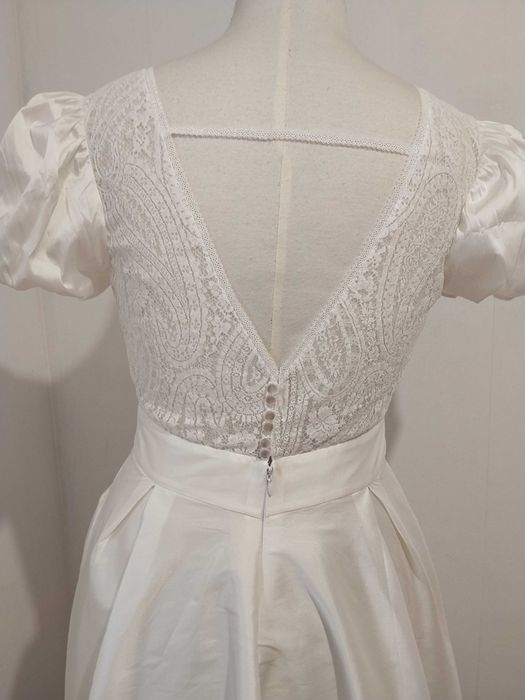 Vestido de noiva midi, tam 42