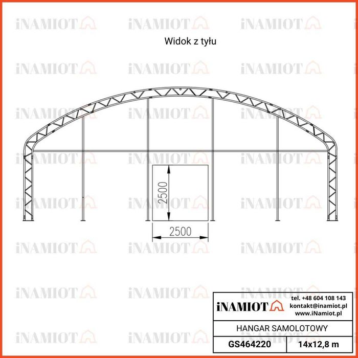 Hangar Namiotowy hala namiotowa samolotów 10x12,5x7,1 m garaż wiata