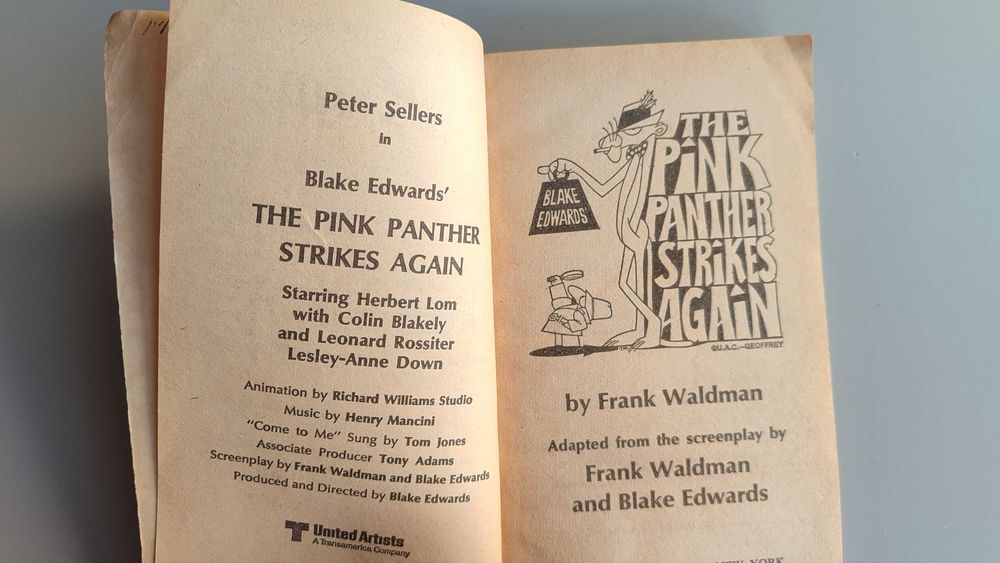 The Pink Panther Strikes Again (1976); 1st edition, New York (USA)