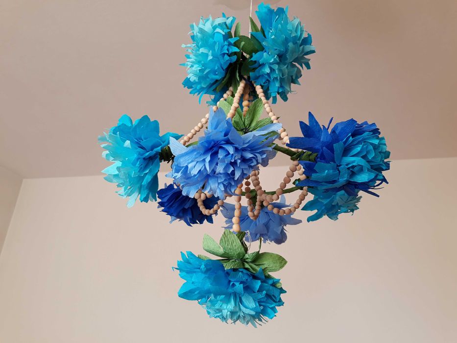 Kierc kurpiowski z grochu pająk folk 40 cm