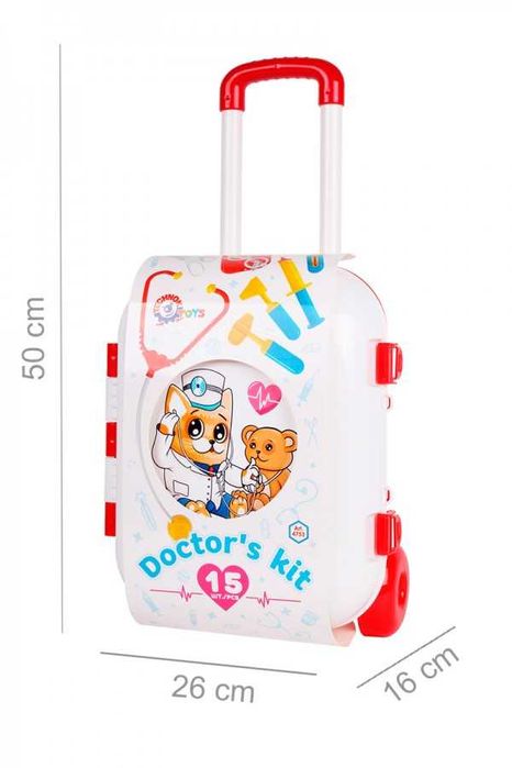 Дитячий набір лікаря у валізі ТехноК 4319, 15 та 20 предметів,2 вида