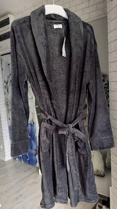 Szlafrok męski szary melanż L/XL Primark