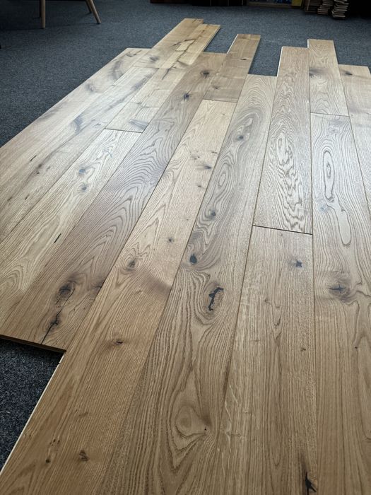 Podłoga Drewniana Dąb Rustic, 13x140x1800mm, 4faza, Olej UV x2