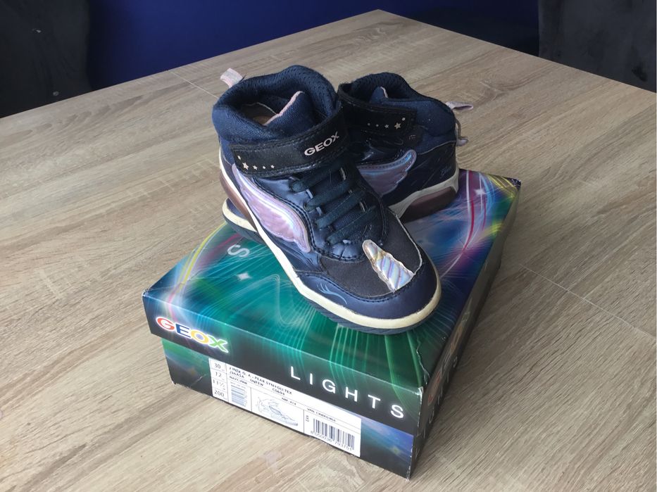 Geox lights sneakersy wysokie dla dziewczynki r.30