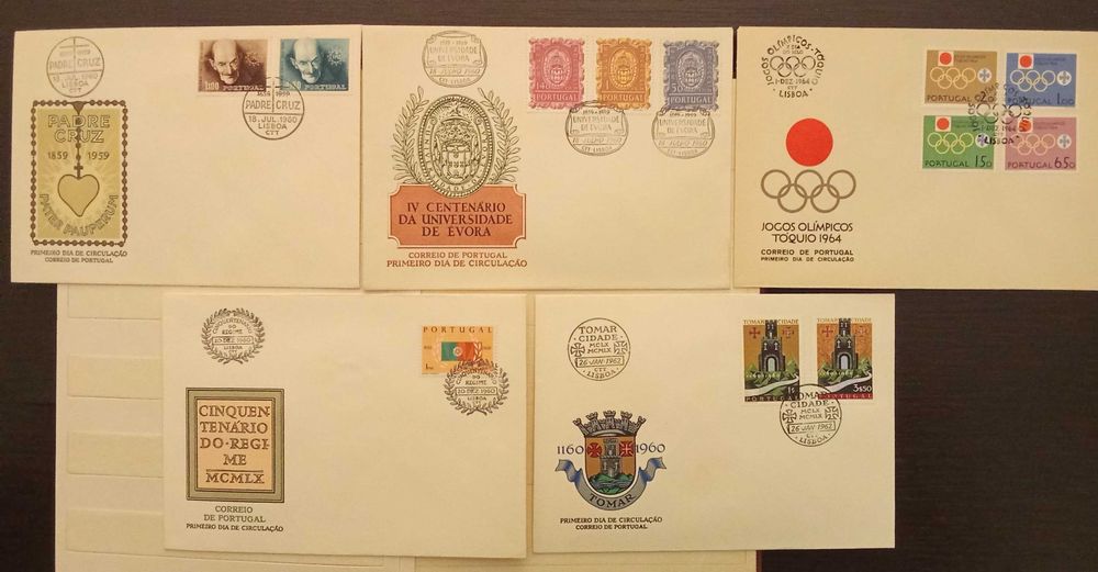 Selos novos e fdc - Portugal (anos 1960)