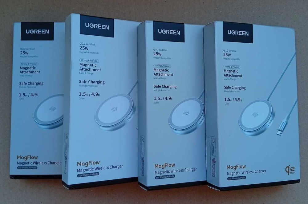 Бездротовий зарядний пристрій Ugreen W753 Qi2.2 MagSafe 25W USB-C 1.5 м Magflow Apple Iphone