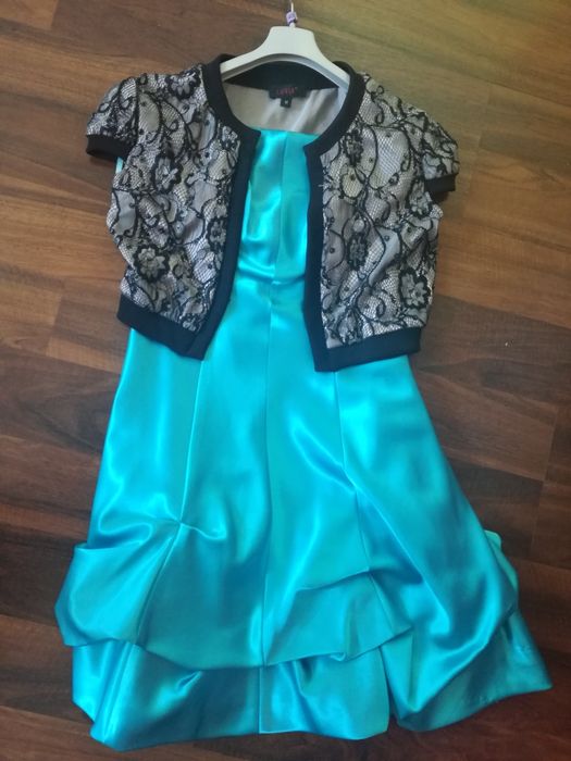 Błękitna sukienka balowa 34r/ 164cm