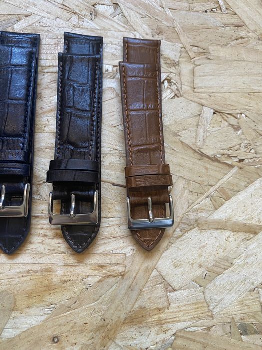 Braceletes em pele genuína tamanho 22mm