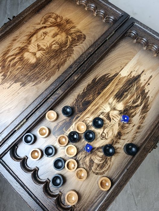 Нарди з натурального дуба 48х50см