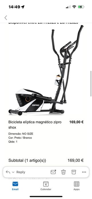 Bicicleta elíptica magnético zipro shox