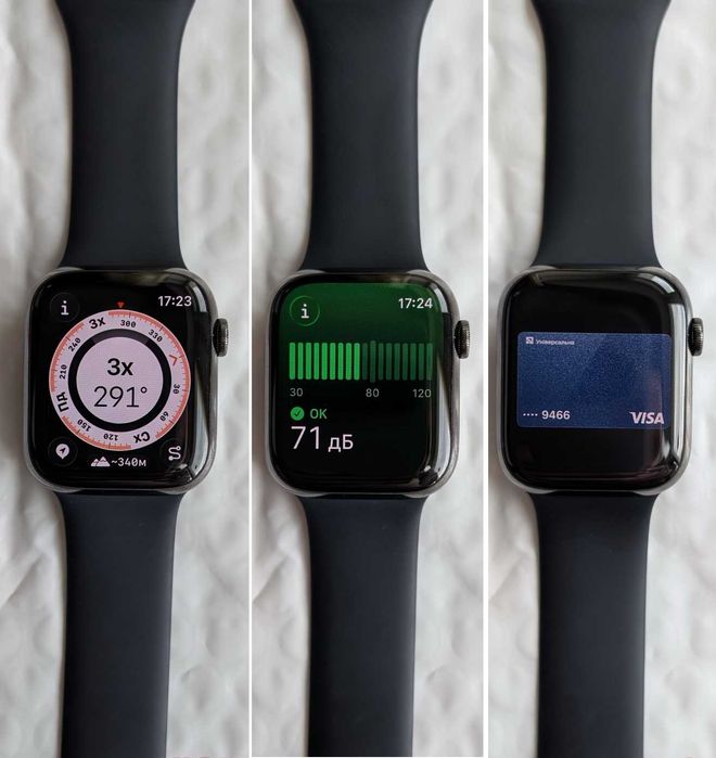 Стальні як нові Apple Watch 8 45 Graphite Stainless Steel Гарантія Магазин