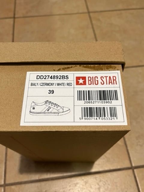 Trampki tenisówki damskie Big Star 39 białe