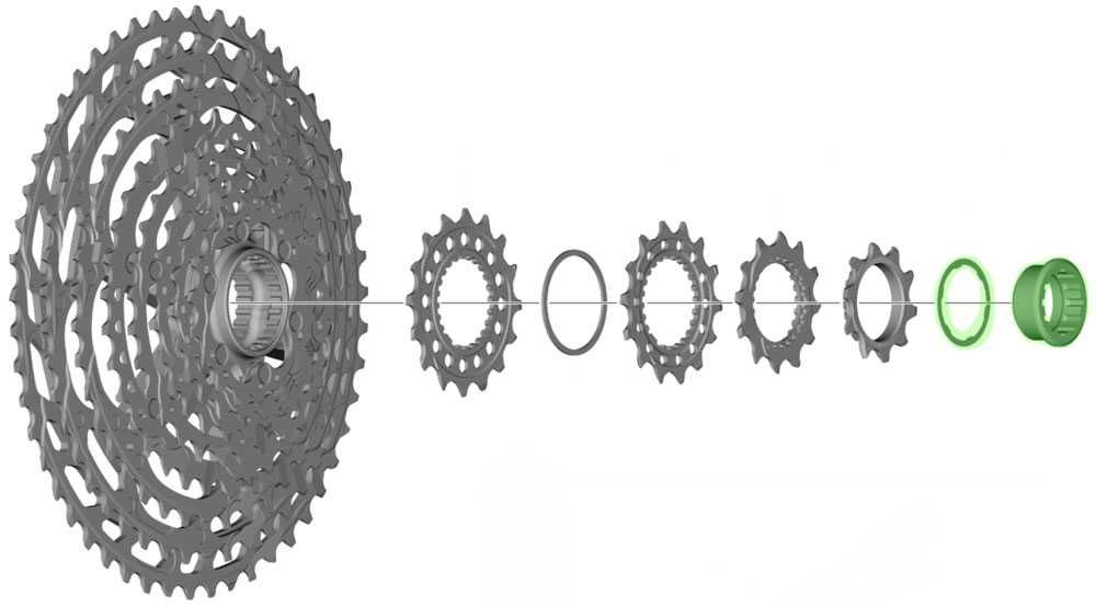 Anel de Bloqueio e Espaçador Shimano XTR CS-M9100 (Original)