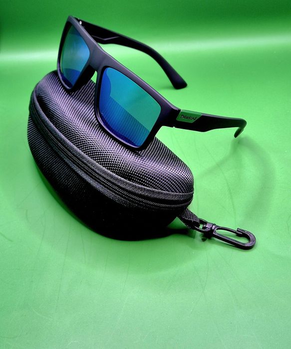 Okulary przeciwsłoneczne polaryzacyjne zielone lustrzanki +Etui Gratis