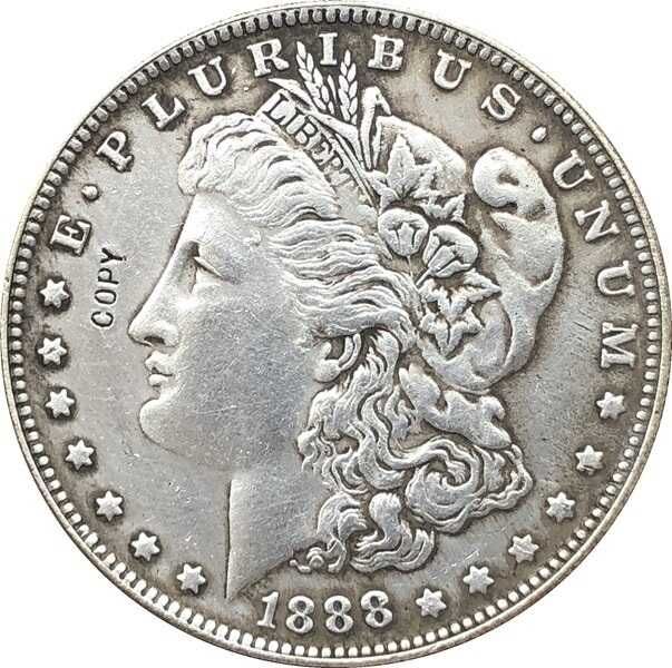 Сувенирная монета 1 Morgan Dollar 1888 S («Моргановский доллар»)