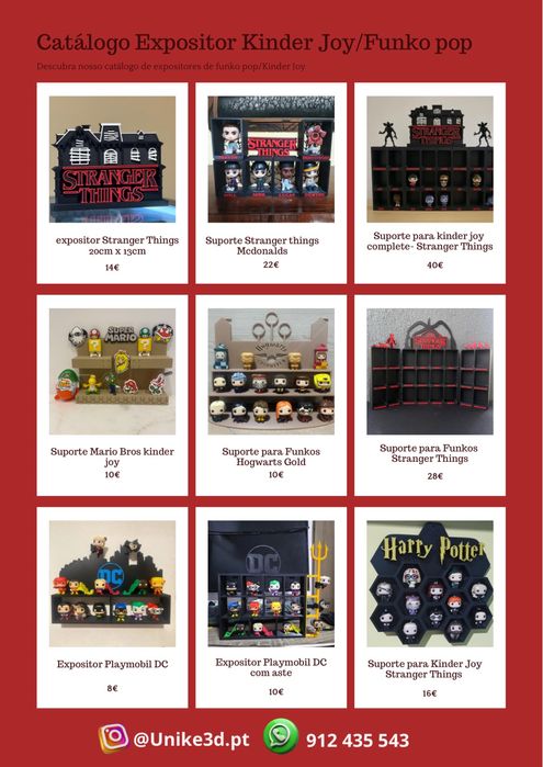 Expositor para kinder joy e funkos Mcdonalds