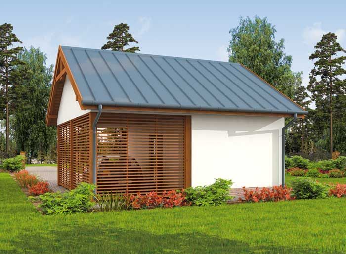 Projekt budynku G278 wiata garażowa SLN1727