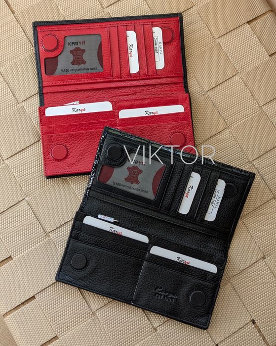 Кожаный женский кошелек купюрник KARYA 1097. Турция. Шкіряний гаманець