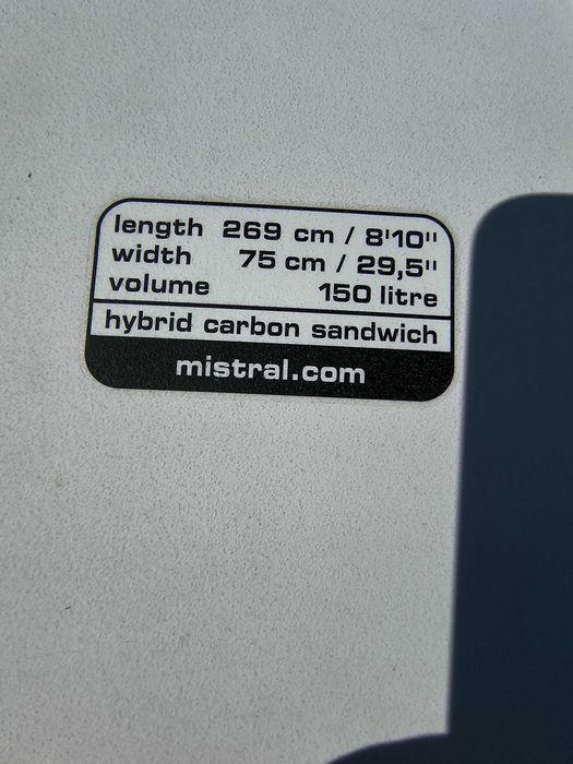 Deska windsurfingowa Mistral Explosion 150 litrów.
