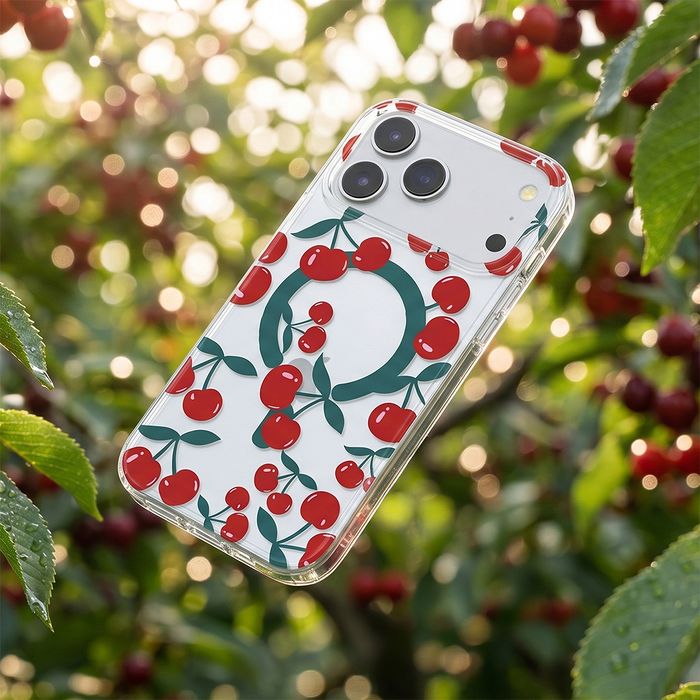 Nakładka Cherry Mag do iPhone 15 Pro 6,1" transparentna