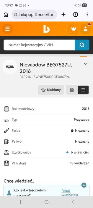 Przyczepka samochodowa Niewiadów NIWE Trailer 750 kat. B